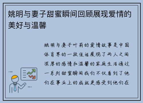 姚明与妻子甜蜜瞬间回顾展现爱情的美好与温馨